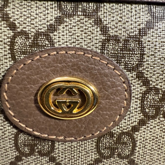 Gucci GG Clutch wristlet Pvc Pouch bag Brown with paper bag included. - Picture 2 of 16